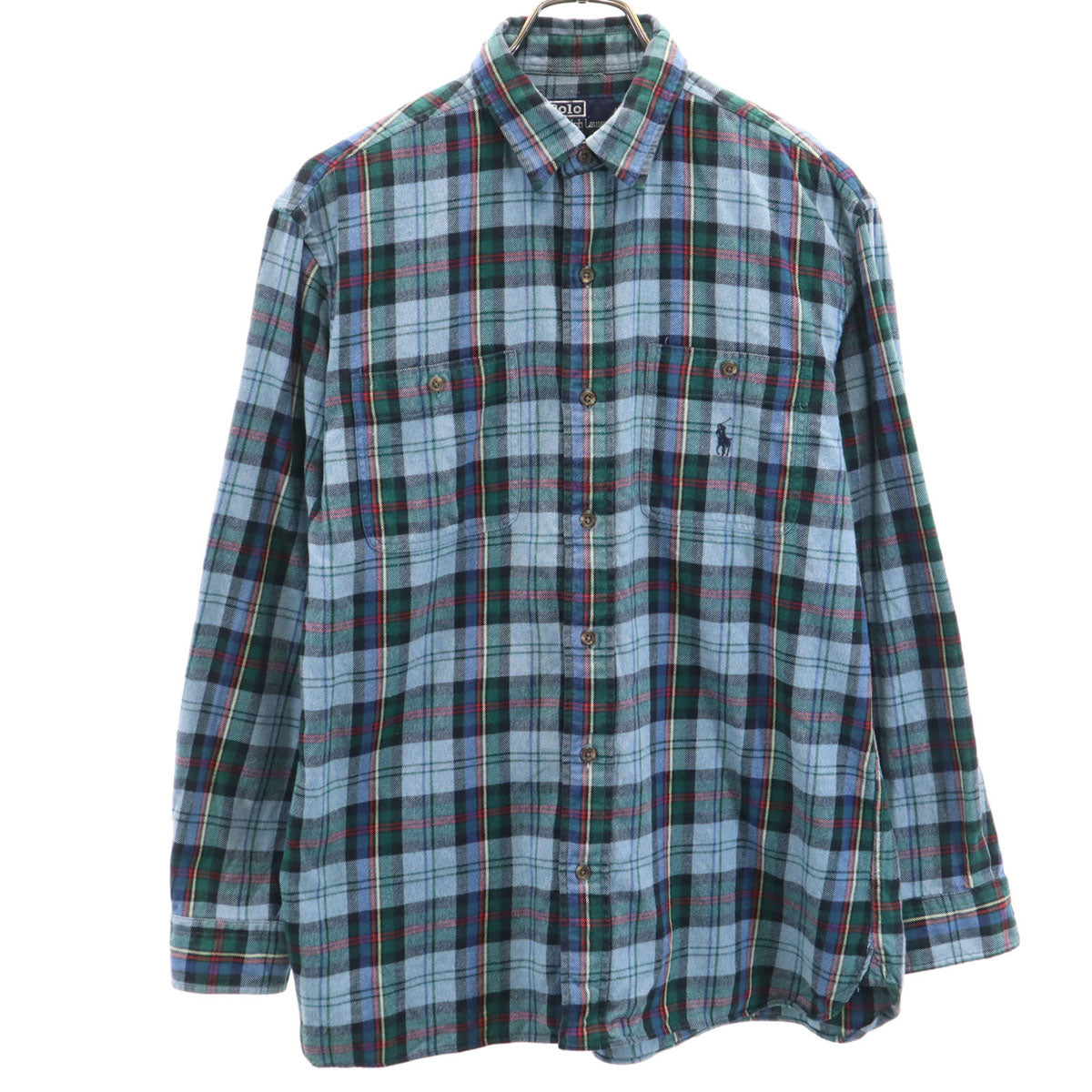 Polo by Ralph Lauren ポロバイラルフローレン 長袖 コットンシャツ 170 ブルー系 キッズ