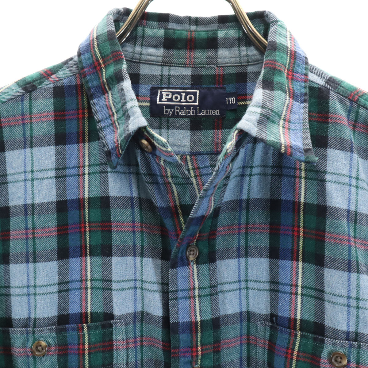 Polo by Ralph Lauren ポロバイラルフローレン 長袖 コットンシャツ 170 ブルー系 キッズ