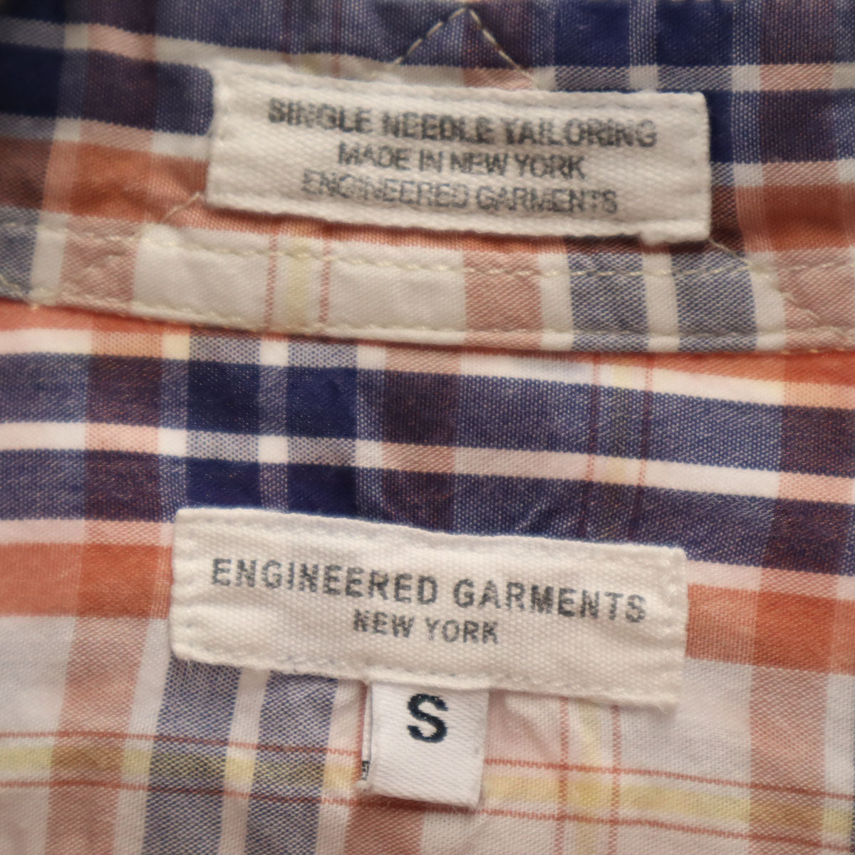 ENGINEERED GARMENTS エンジニアドガーメンツ USA製 長袖 コットンシャツ S ブルー系 メンズ