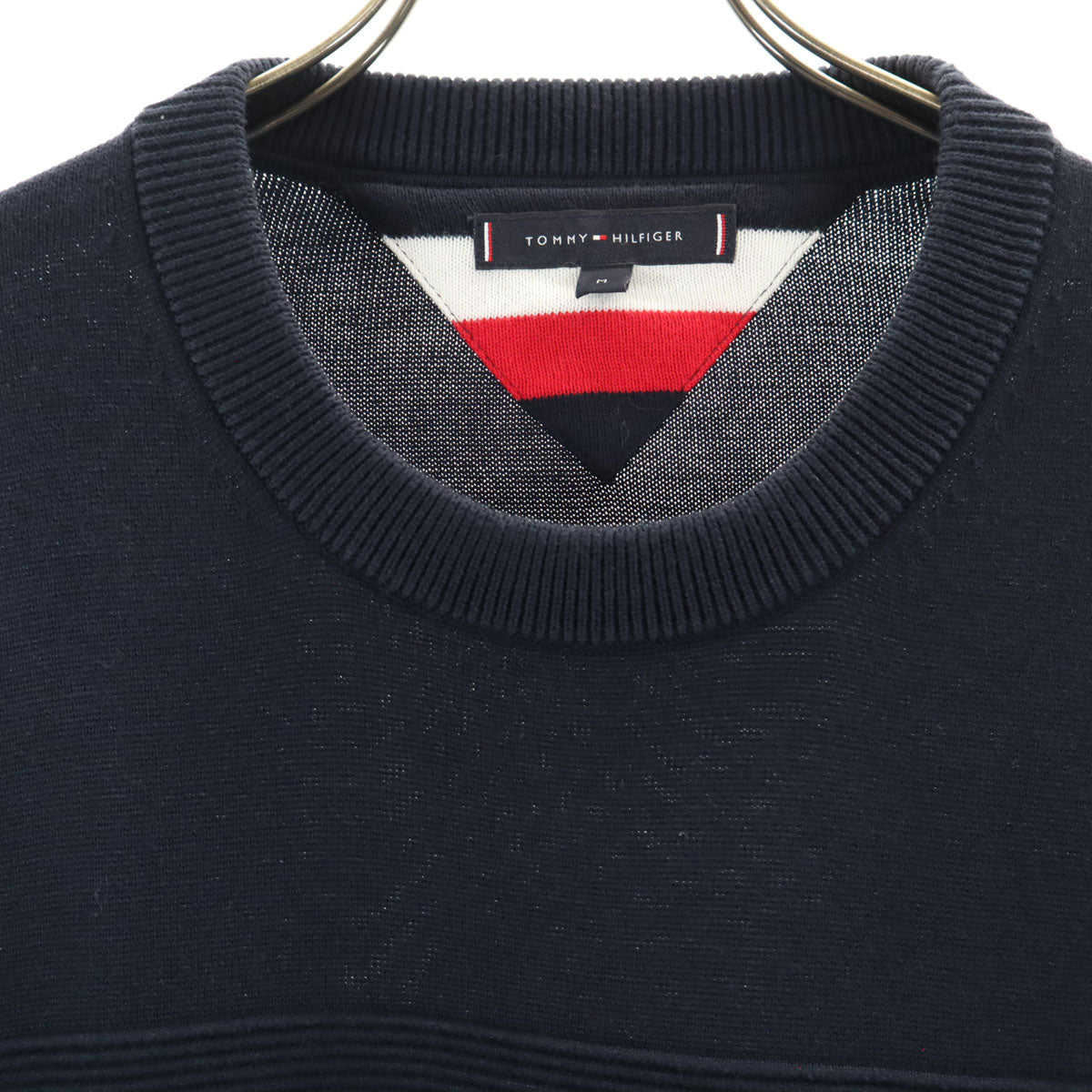TOMMY HILFIGER トミーヒルフィガー 長袖 ニット M ネイビー セーター メンズ