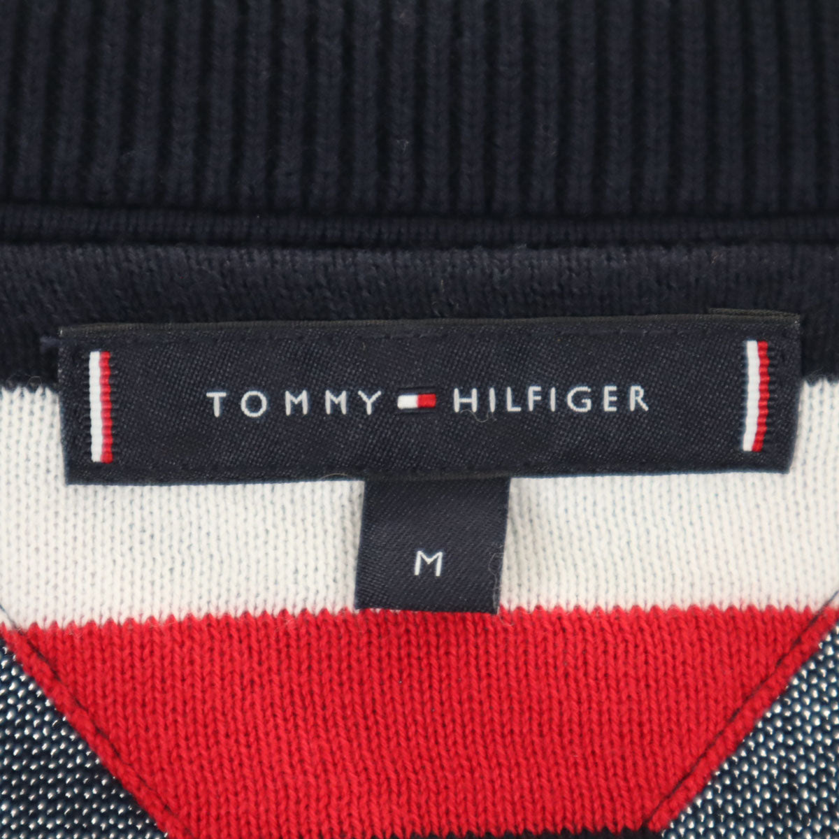 TOMMY HILFIGER トミーヒルフィガー 長袖 ニット M ネイビー セーター メンズ
