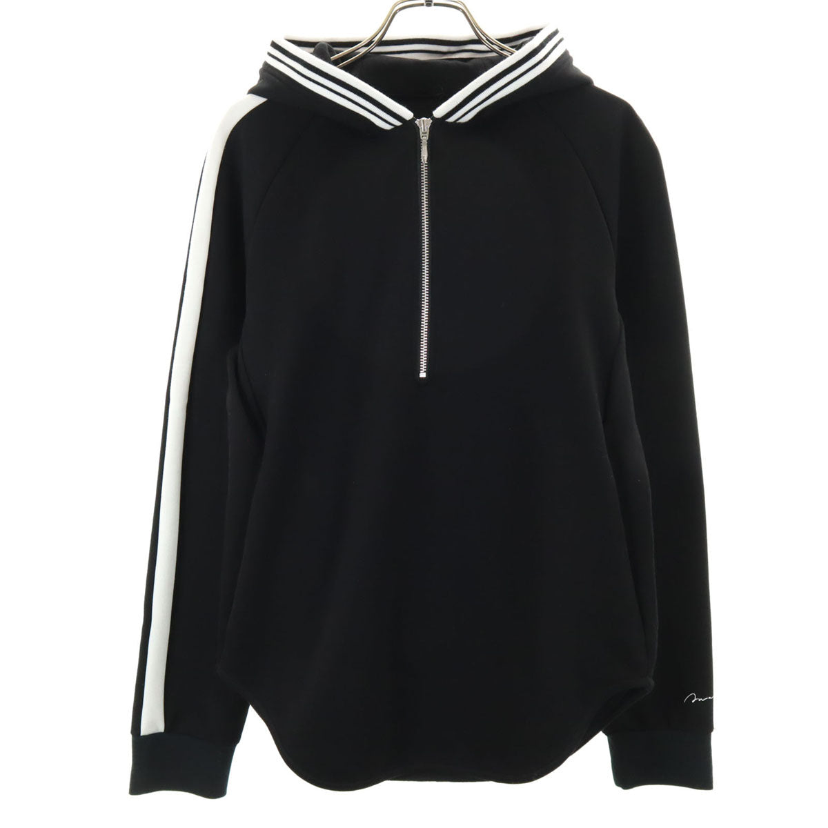 アウェイク 長袖 ハーフジップ スウェットパーカー S ブラック メンズ