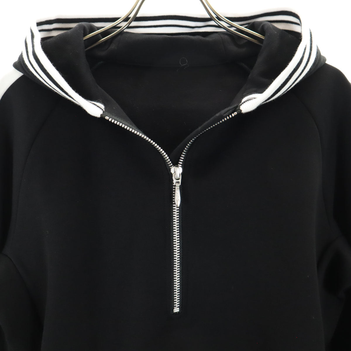 アウェイク 長袖 ハーフジップ スウェットパーカー S ブラック メンズ