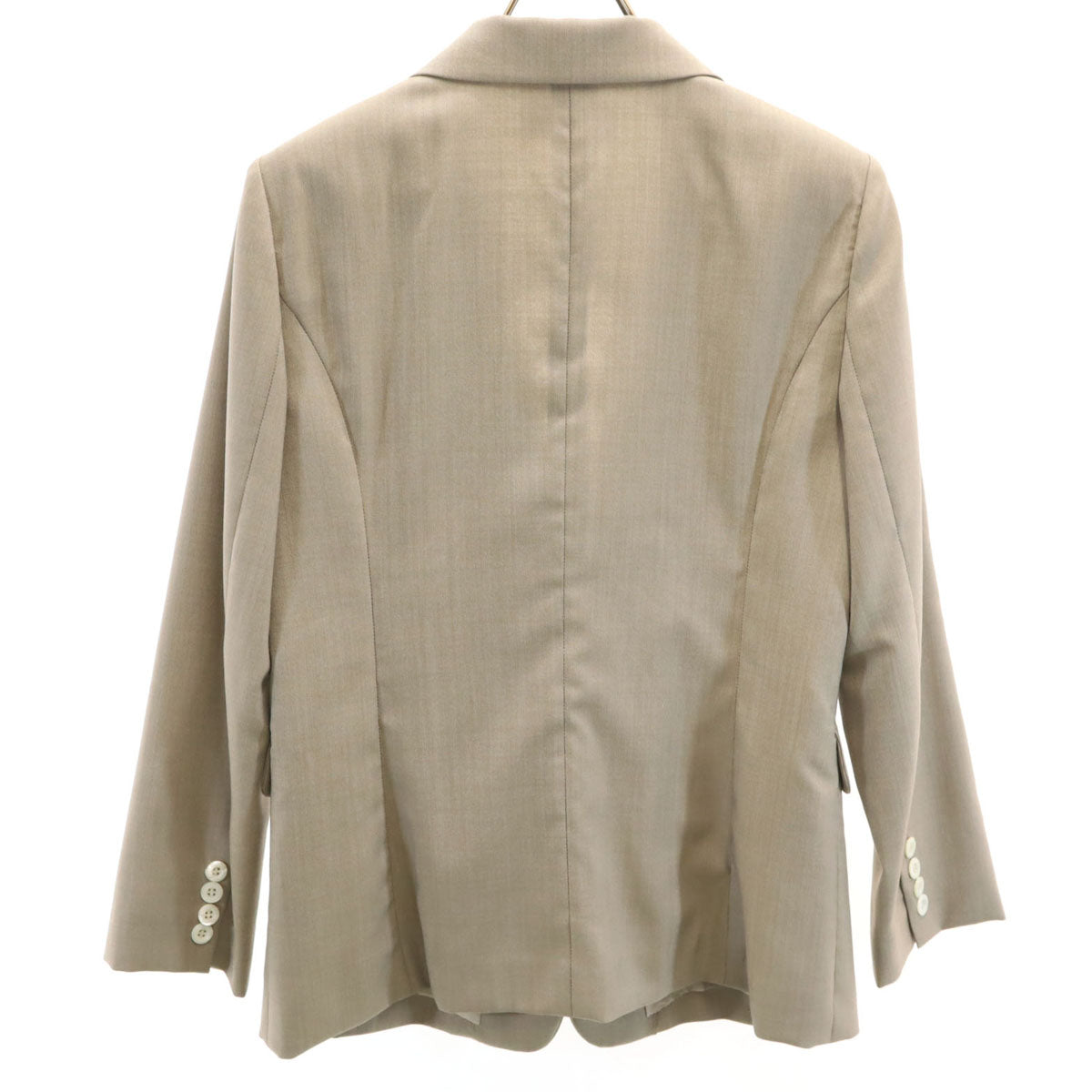 U by ungaro ユーバイウンガロ 日本製 シルクブレンド テーラードジャケット 40 グレージュ レディース