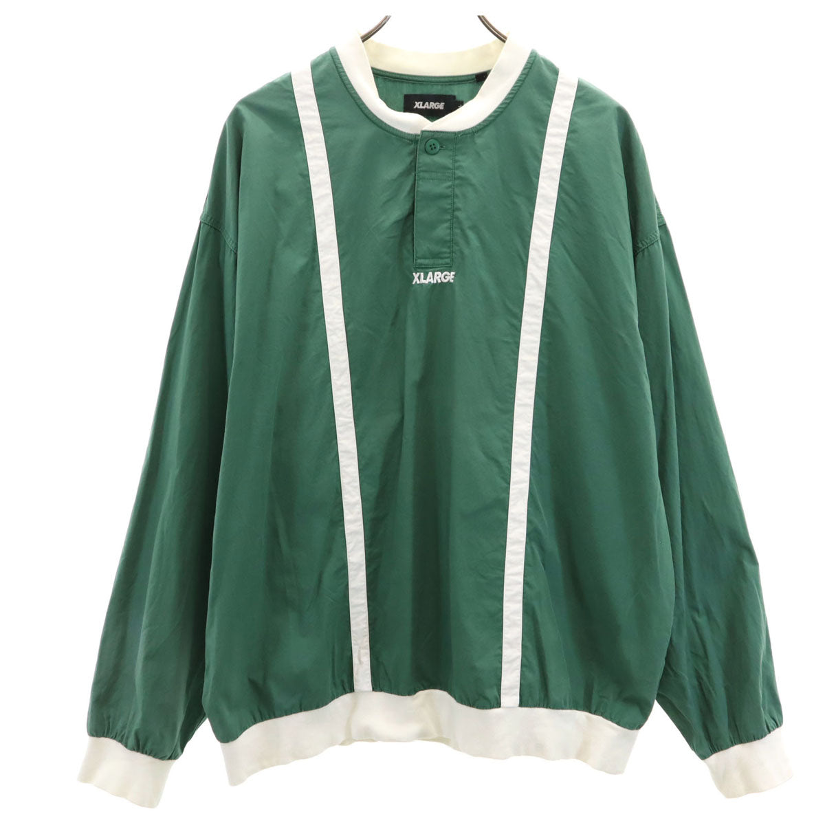 XLARGE エクストララージ 長袖 プルオーバー シャツ L グリーン メンズ
