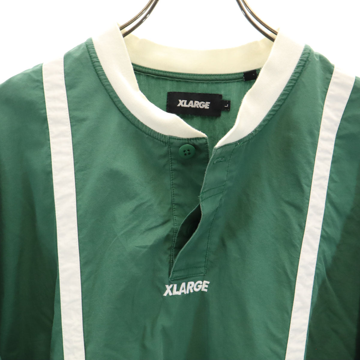 XLARGE エクストララージ 長袖 プルオーバー シャツ L グリーン メンズ
