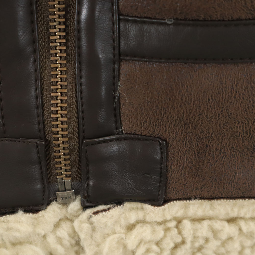 ALPHA INDUSTRIES INC アルファインダストリーズ B-3 フェイク ムートンジャケット S ブラウン ボマー フライト レディース