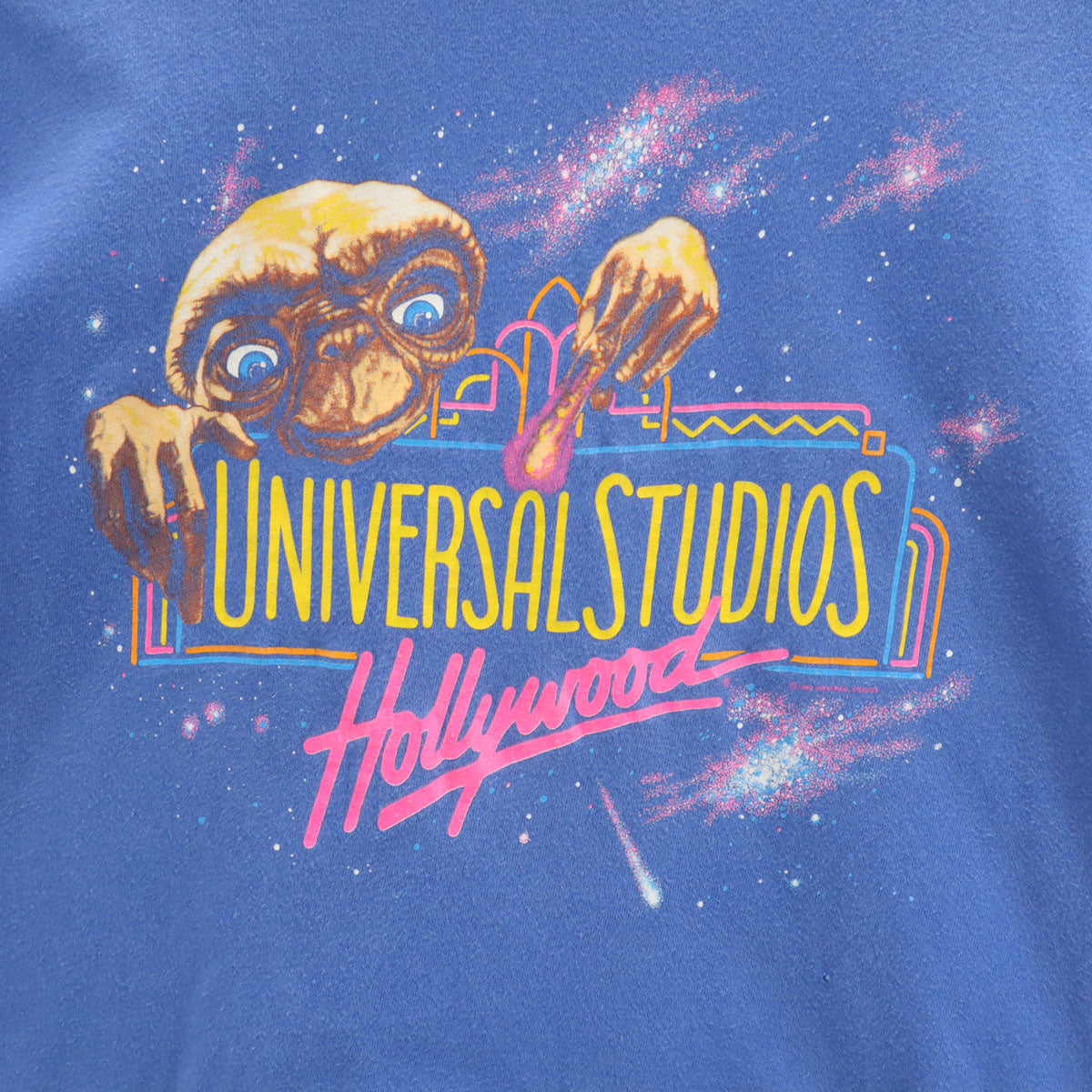 Hanes ヘインズ 80s 90s オールド USA製 ユニバーサルスタジオハリウッド 半袖 シングルステッチ Tシャツ S ブルー E.T. メンズ