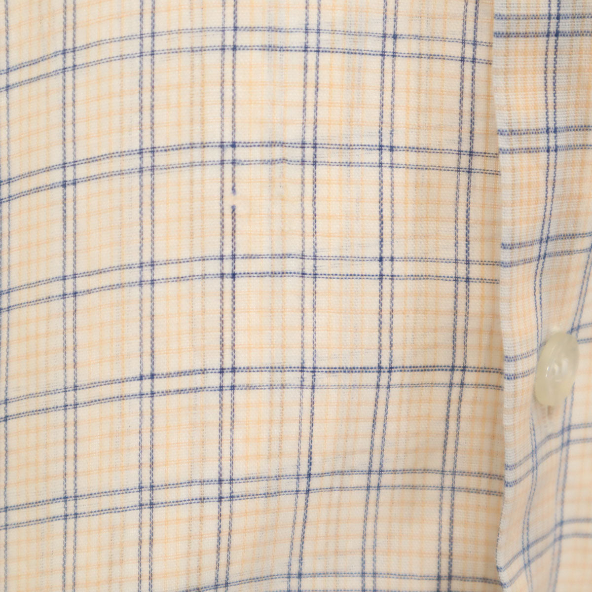 70s 80s ヴィンテージ チェック柄 半袖 ボックスシルエット シャツ 161/2 ベージュ メンズ