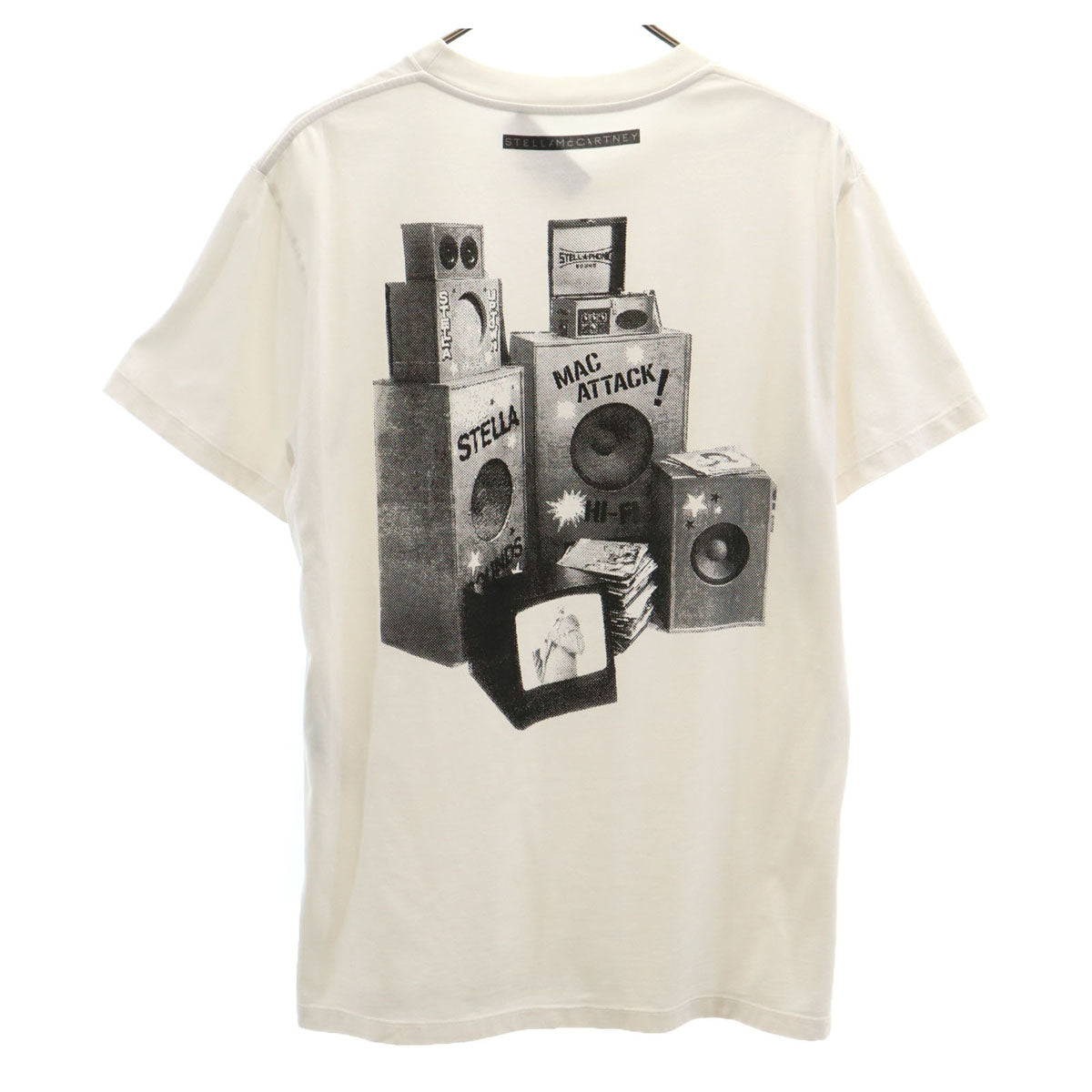 Stella McCartney ステラマッカートニー イタリア製 バックプリント 半袖 Tシャツ L ホワイト レディース