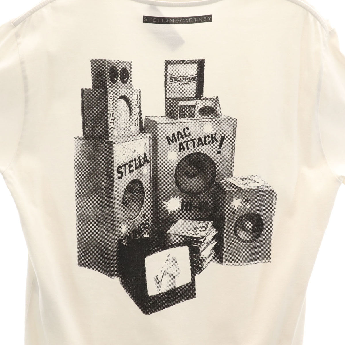 Stella McCartney ステラマッカートニー イタリア製 バックプリント 半袖 Tシャツ L ホワイト レディース