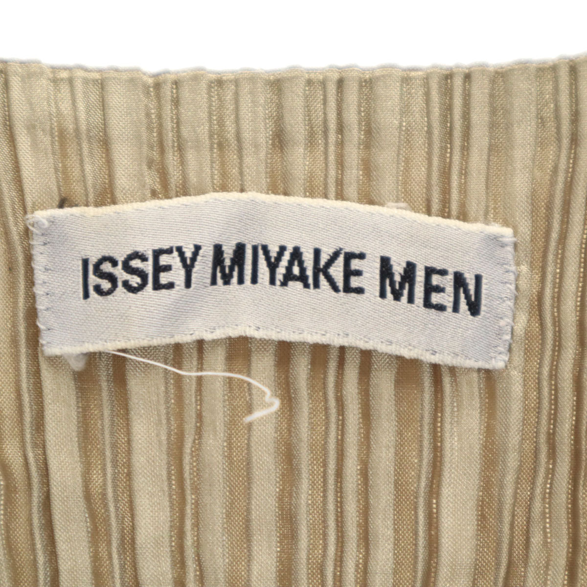 ISSEY MIYAKE MEN イッセイミヤケメン 90s 日本製 オールド プリーツ ベスト M ベージュ メンズ