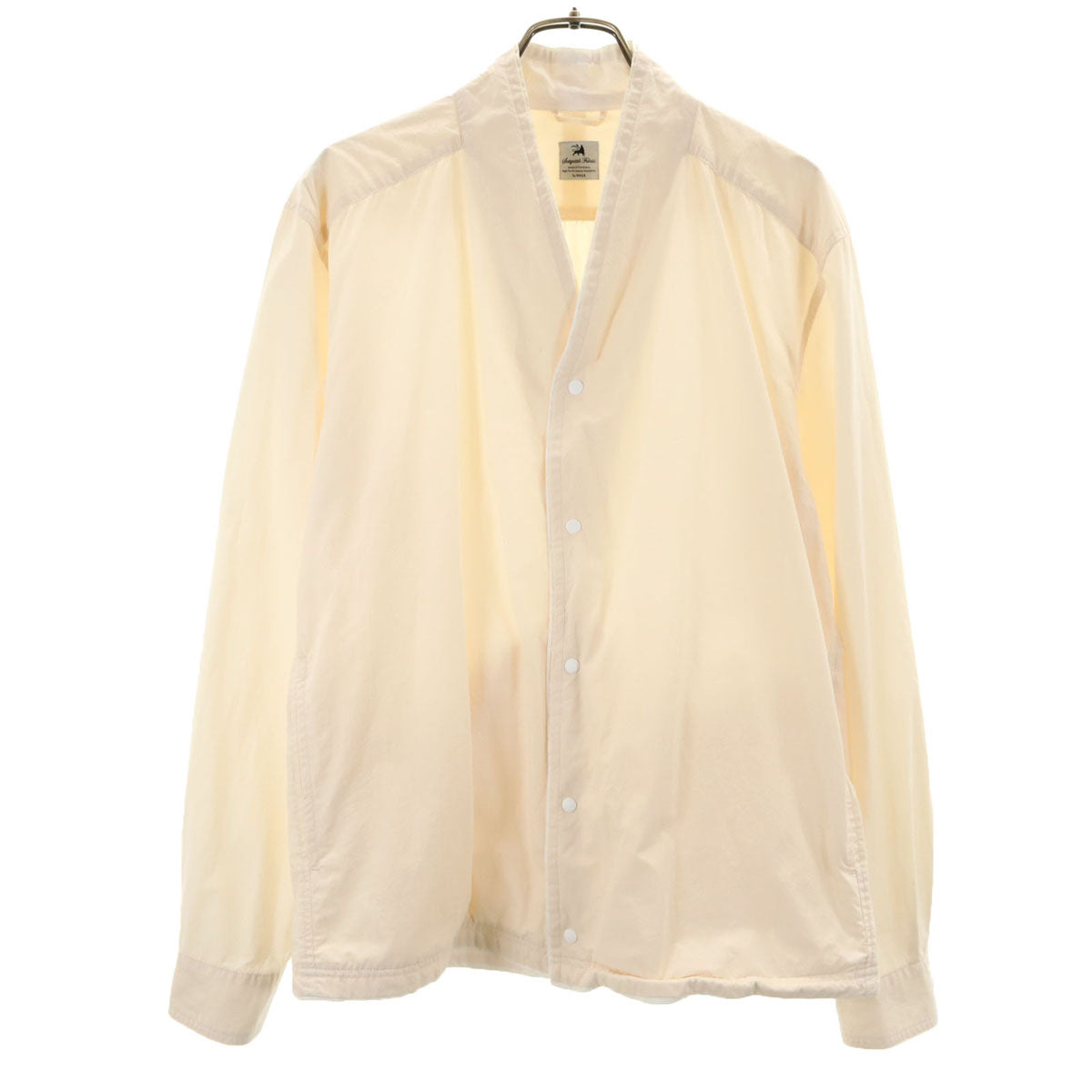 SASQUATCHfabrix. サスクワァッチファブリックス 日本製 長袖 Vネック カーディガン M ペールオレンジ メンズ