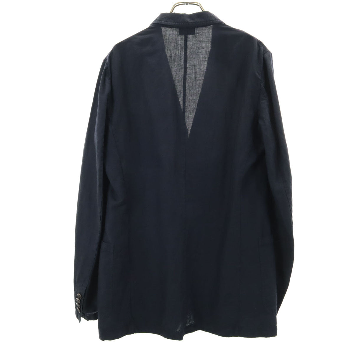 DRIES VAN NOTEN ドリスヴァンノッテン リネンブレンド ドライバーズ ジャケット 48 ネイビー メンズ