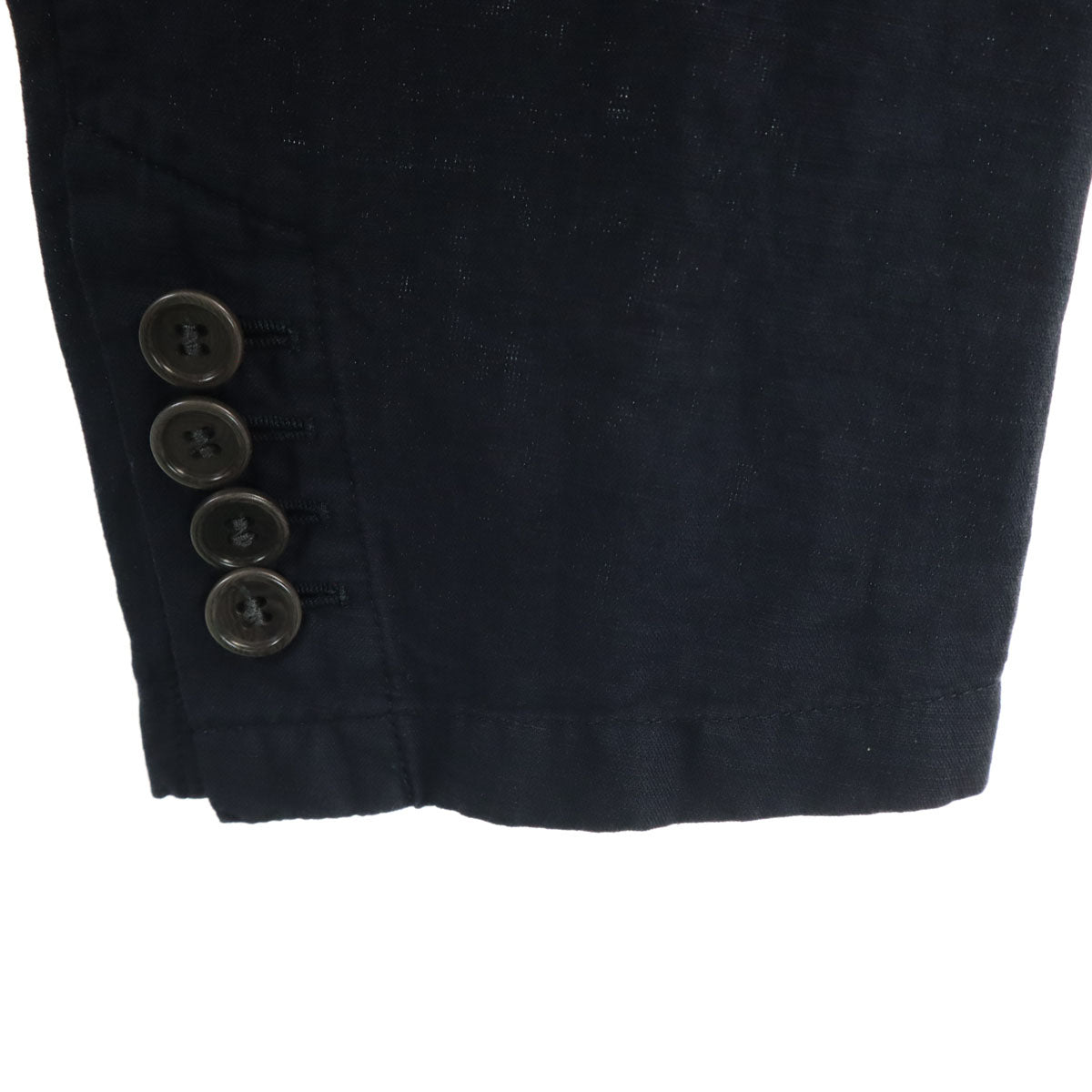 DRIES VAN NOTEN ドリスヴァンノッテン リネンブレンド ドライバーズ ジャケット 48 ネイビー メンズ