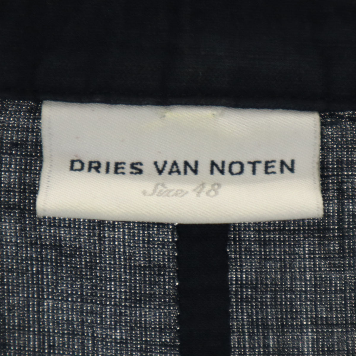 DRIES VAN NOTEN ドリスヴァンノッテン リネンブレンド ドライバーズ ジャケット 48 ネイビー メンズ