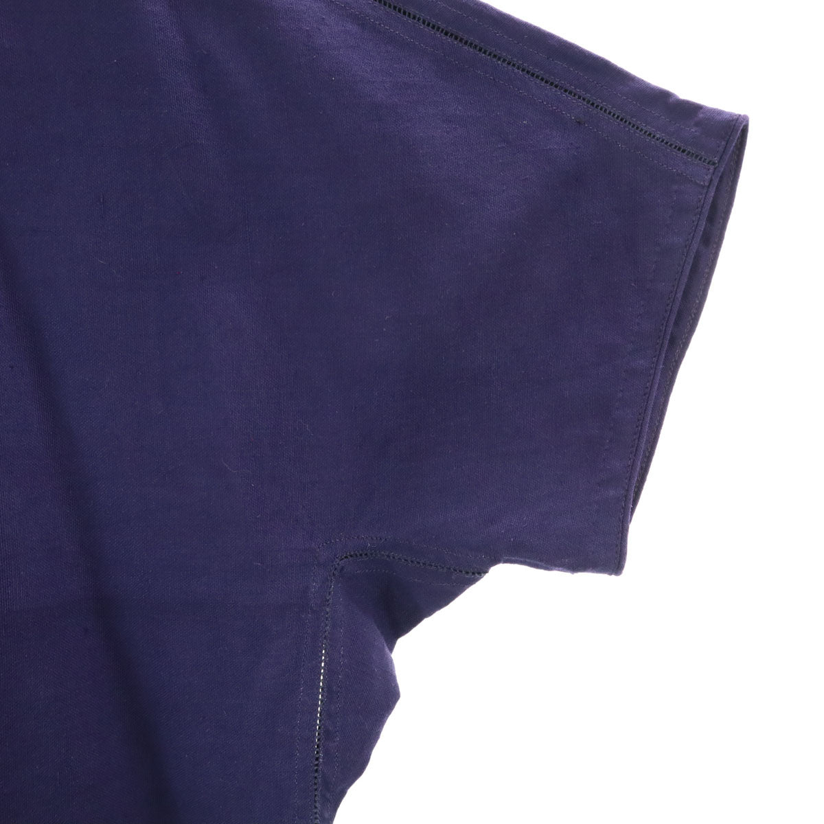 ASHA BY MDS アシャ 90s 半袖 ノーカラー シャツ パープル イッセイミヤケ レディース