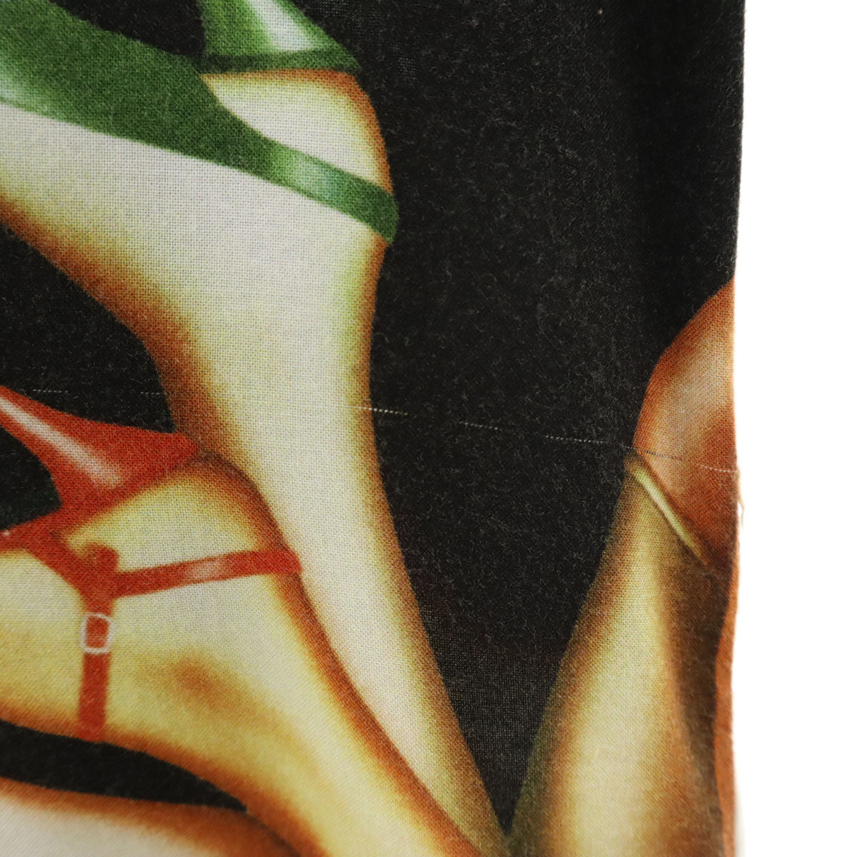 Supreme シュプリーム 15SS ヒール柄 半袖 オープンカラーシャツ L ブラック系 開襟 メンズ