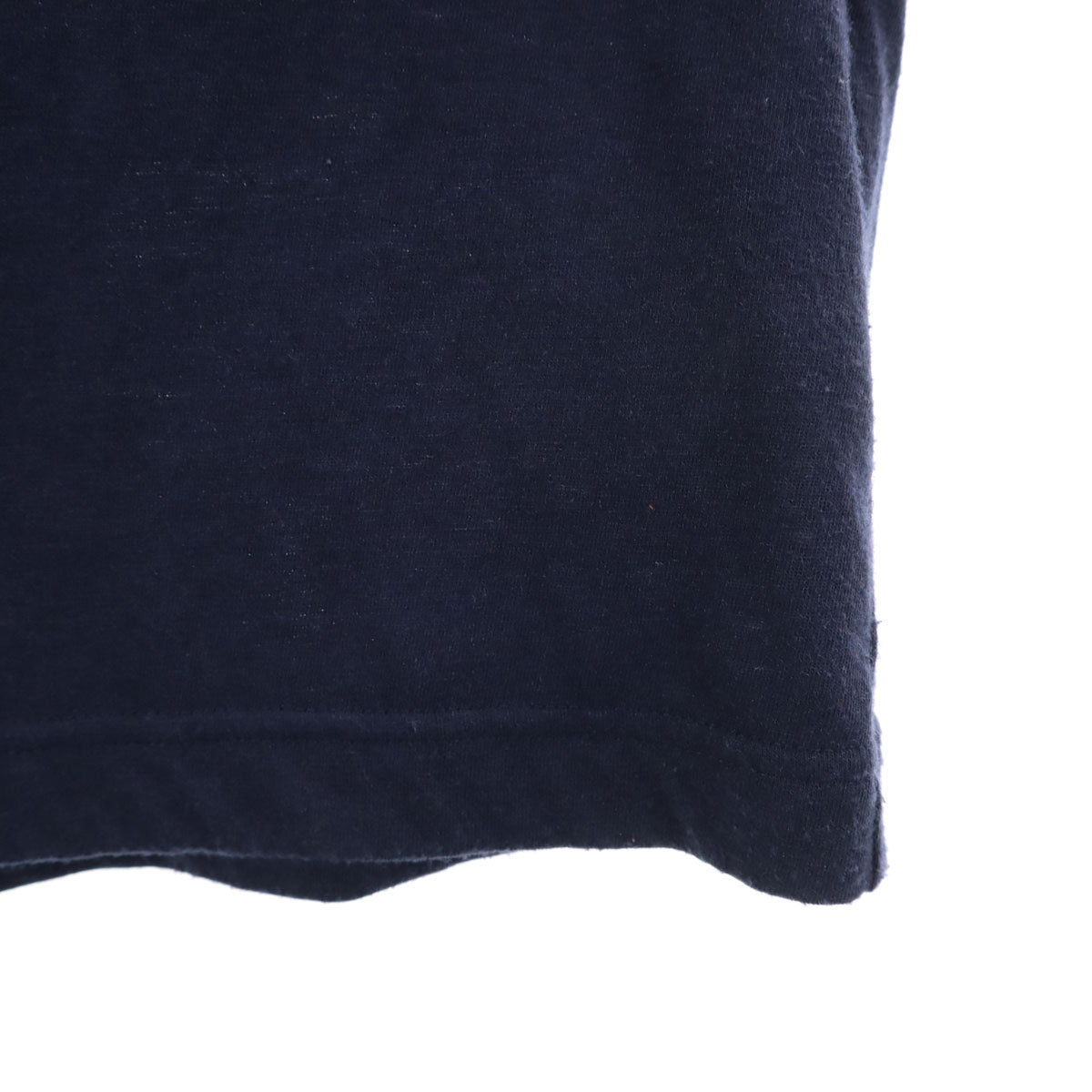 Sacai サカイ 日本製 リネンブレンド 半袖 フリンジ Tシャツ 2 ネイビー ポケT レディース