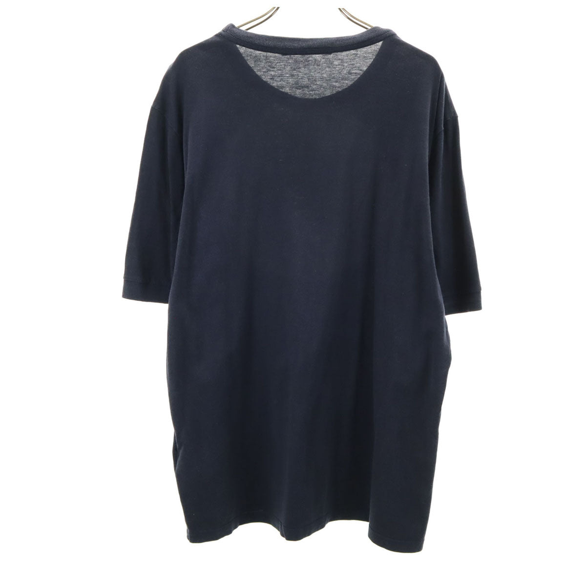 LOUIS VUITTON ルイヴィトン イタリア製 シルクブレンド エンジェル プリント 半袖 Tシャツ XL ネイビー 天使 メンズ