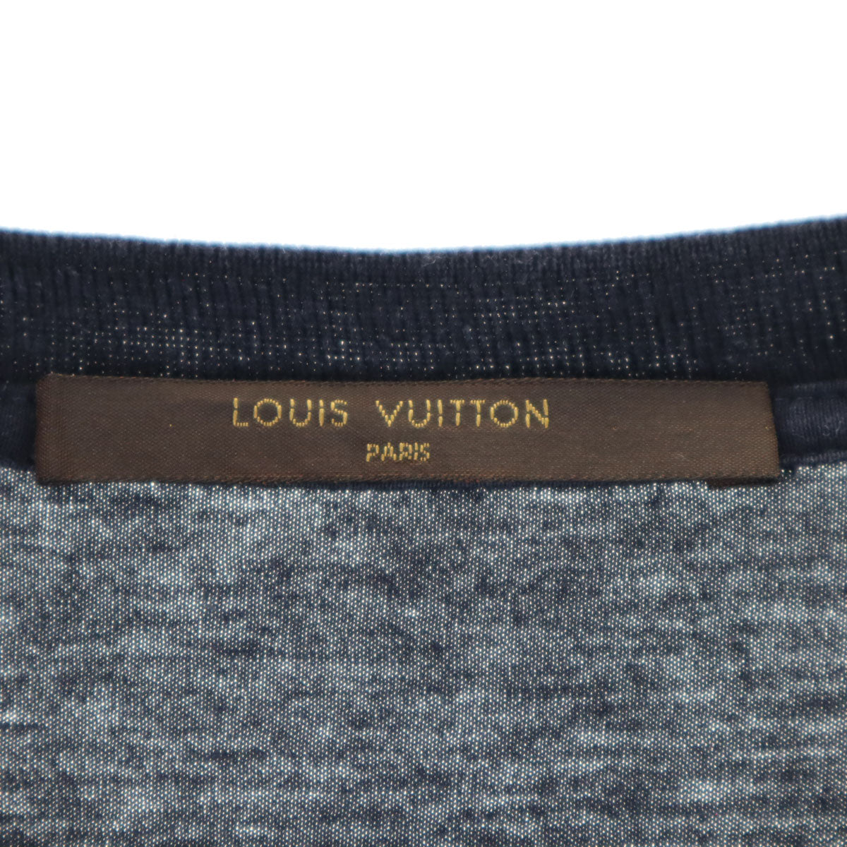 LOUIS VUITTON ルイヴィトン イタリア製 シルクブレンド エンジェル プリント 半袖 Tシャツ XL ネイビー 天使 メンズ