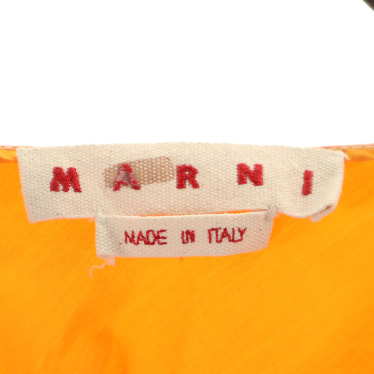 MARNI マルニ イタリア製 バイカラー バルーン ポンチョ 44 オレンジ レディース