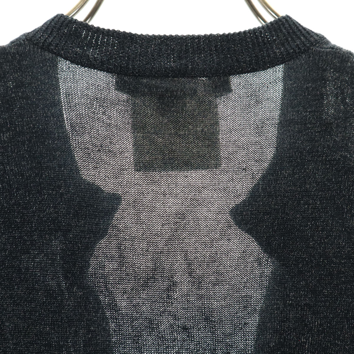 GIVENCHY ジバンシィ イタリア製 ノースリーブ フリル ニット S ネイビー レディース