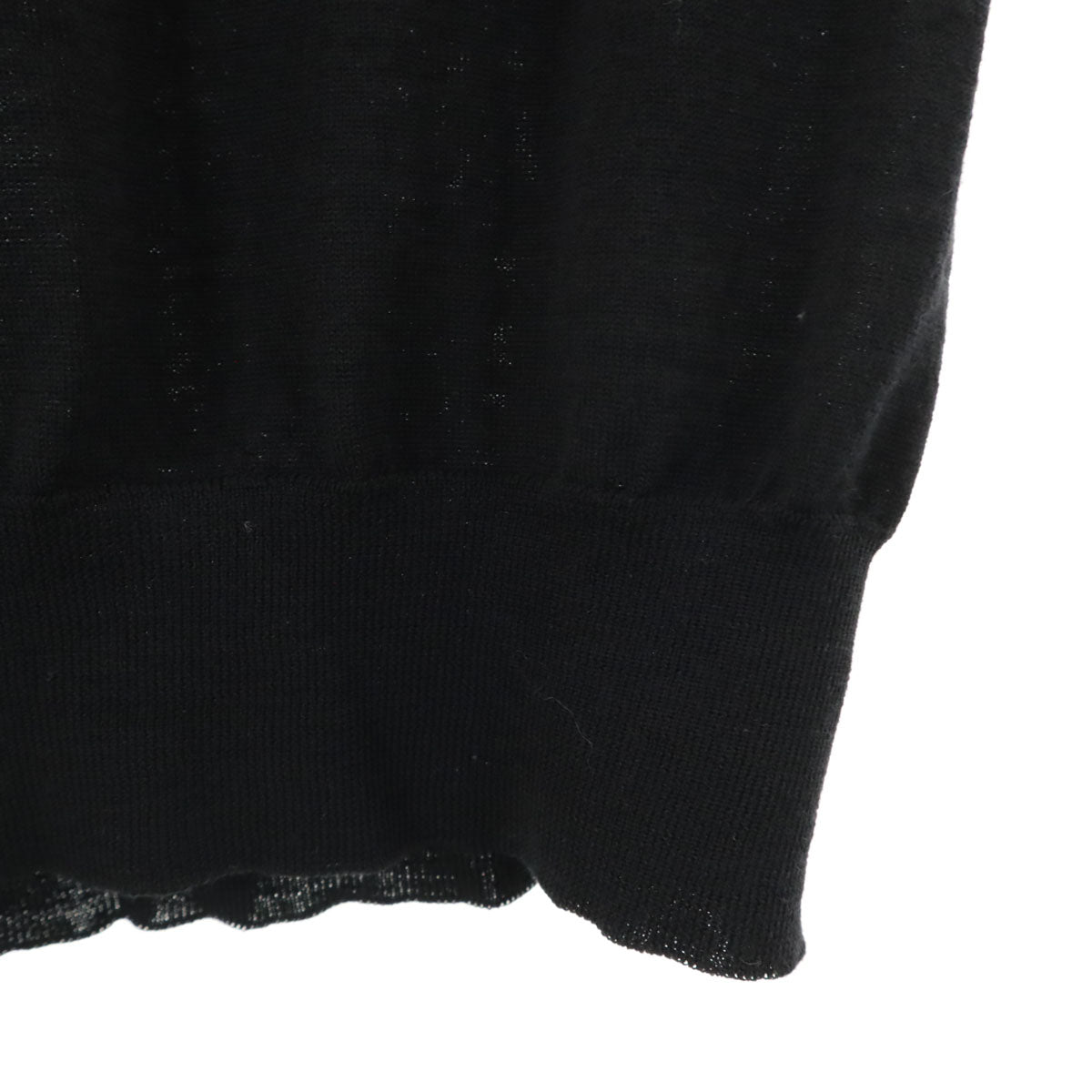 HERMES エルメス イタリア製 ノースリーブ ニット XS ブラック レディース