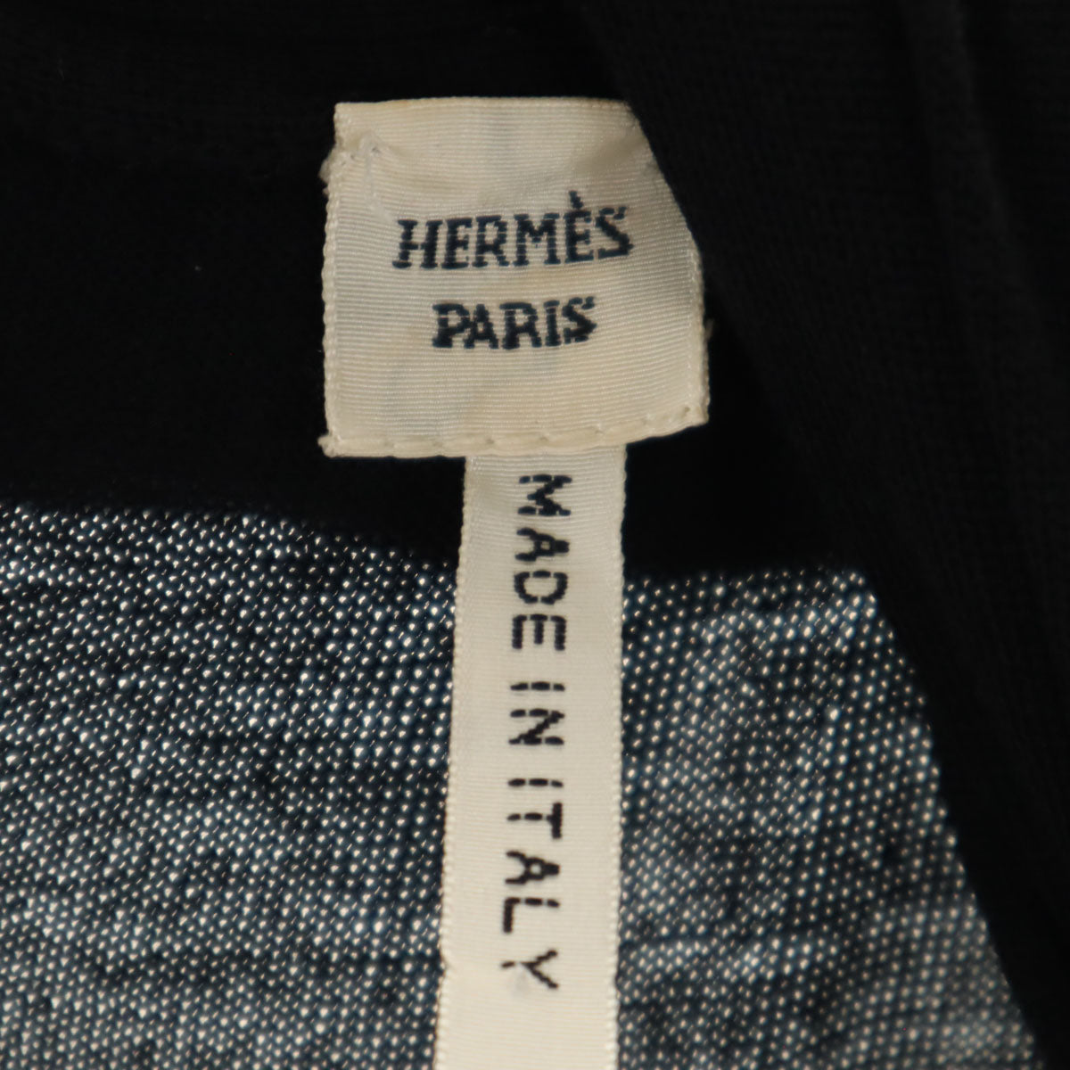 HERMES エルメス イタリア製 ノースリーブ ニット XS ブラック レディース