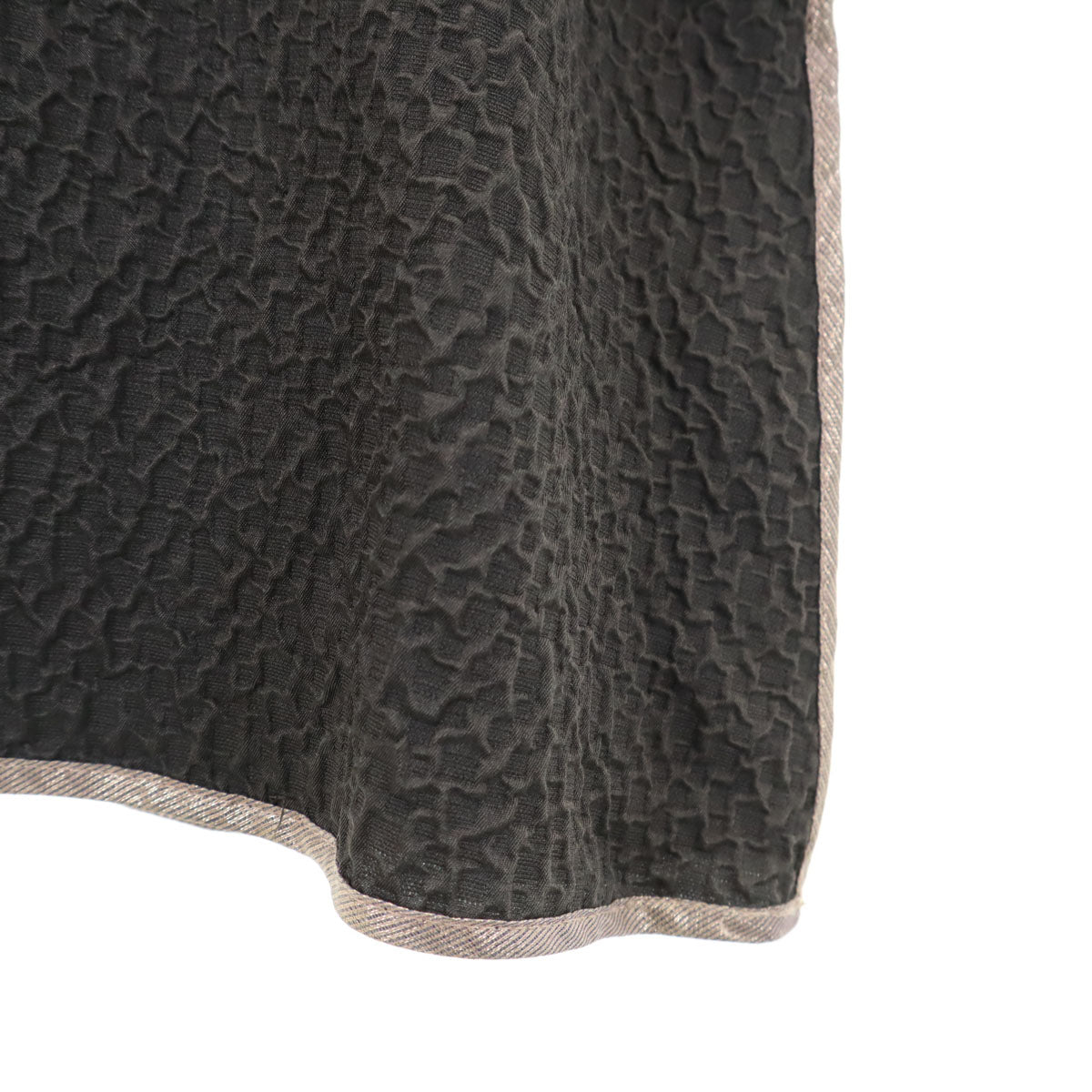 LOUIS VUITTON ルイヴィトン フランス製 シルク 半袖 カットソー 36 グレー系 レディース