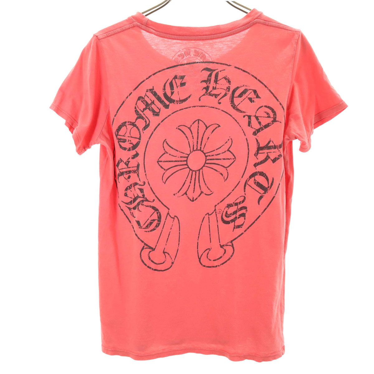 CHROME HEARTS クロムハーツ USA製 バックプリント 半袖 Tシャツ M ピンク レディース