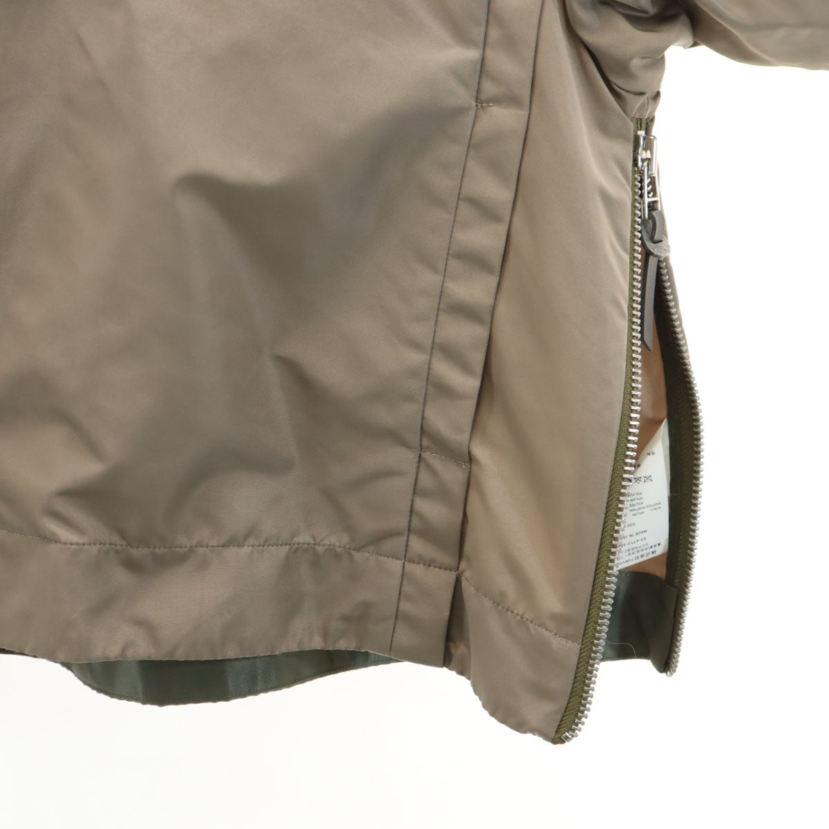 UNITED TOKYO ユナイテッドトウキョウ 日本製 サイドジップ オーバーサイズ MA-1 フライトジャケット 2 ベージュ メンズ