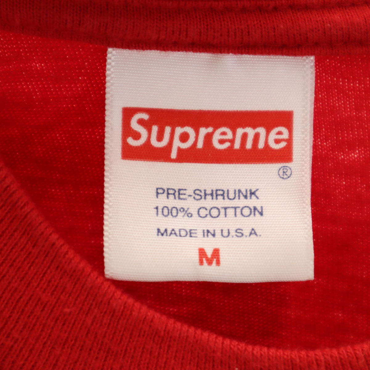 Supreme シュプリーム USA製 半袖 Tシャツ M レッド メンズ