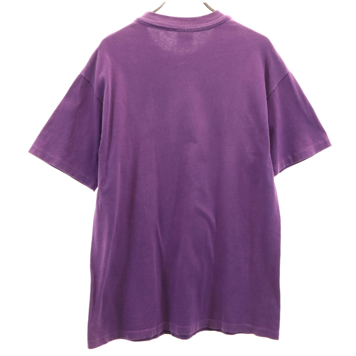 Hanes ヘインズ 90s USA製 オールド エレファント プリント 半袖 Tシャツ L パープル BEEFY-T シングルステッチ 象 アニマル メンズ