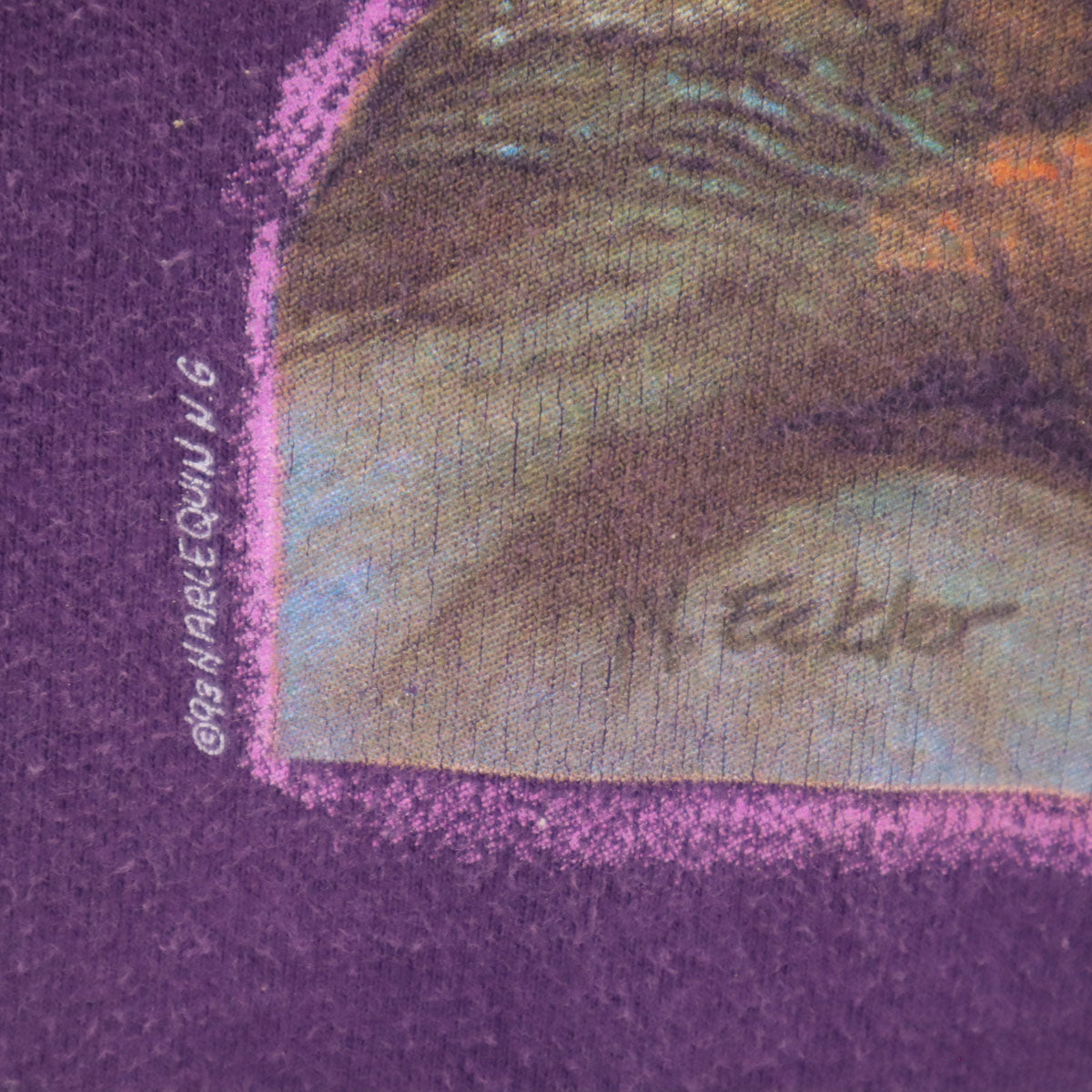 Hanes ヘインズ 90s USA製 オールド エレファント プリント 半袖 Tシャツ L パープル BEEFY-T シングルステッチ 象 アニマル メンズ