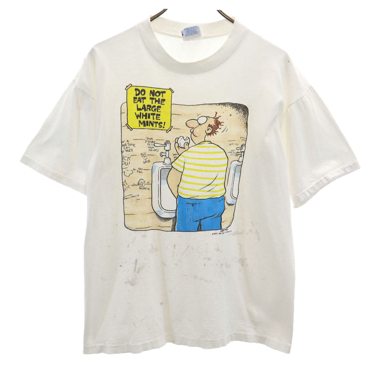 90s USA製 オールド 半袖 Tシャツ L ホワイト シングルステッチ メンズ