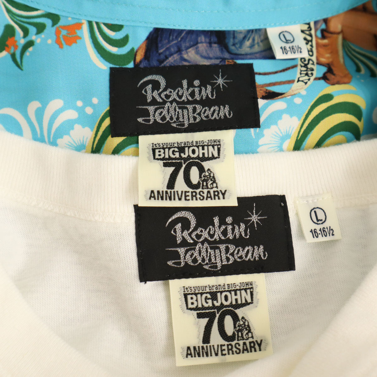 BIG JOHN ビッグジョン 未使用 70周年記念200枚限定 半袖 スペシャルボックス Tシャツ L ホワイト 3点セット 箱付き メンズ