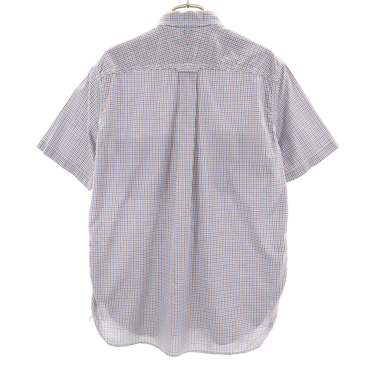 COMME des GARCONS HOMME コムデギャルソンオム 2014年 日本製 ギンガムチェック 半袖 ボタンダウンシャツ S ホワイト メンズ