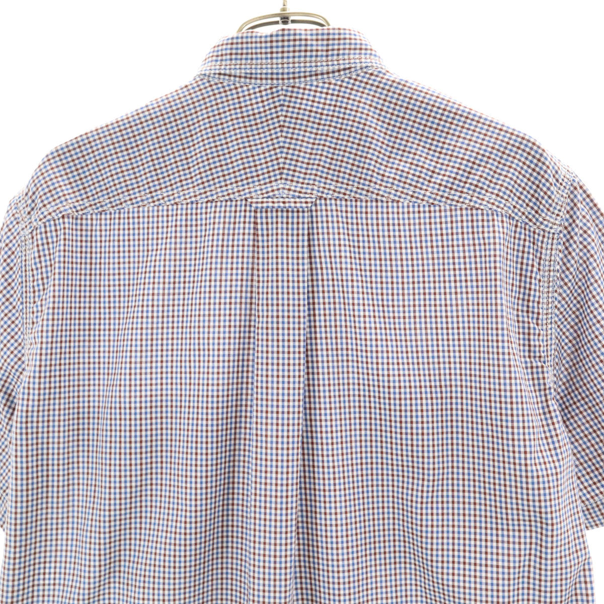 COMME des GARCONS HOMME コムデギャルソンオム 2014年 日本製 ギンガムチェック 半袖 ボタンダウンシャツ S ホワイト メンズ