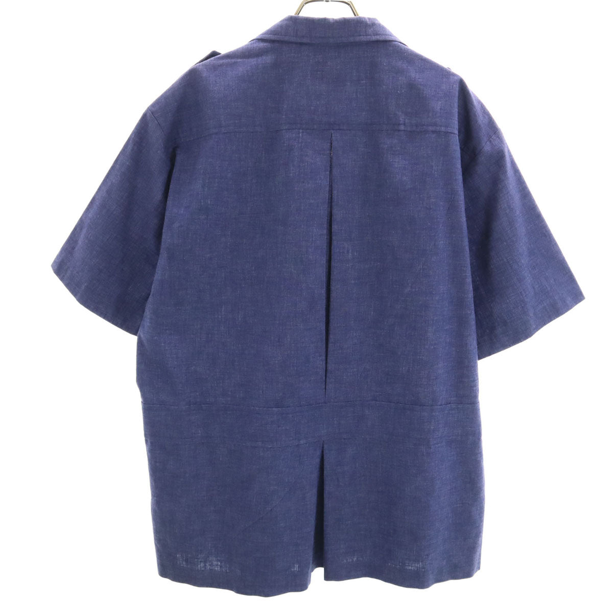 Mapili Hawaiian 80s ヴィンテージ 半袖 オープンカラー ワークシャツ L ネイビー メンズ