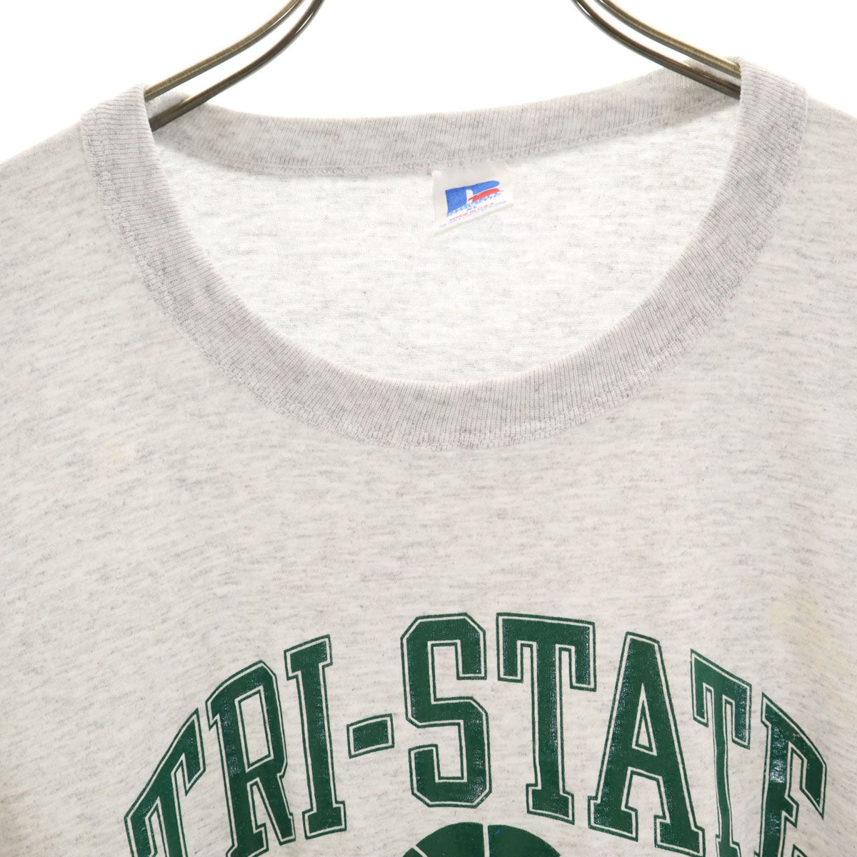 RUSSELL ATHLETIC ラッセルアスレチック 90s USA製 オールド カレッジ 半袖 Tシャツ XL グレー バスケットボール メンズ