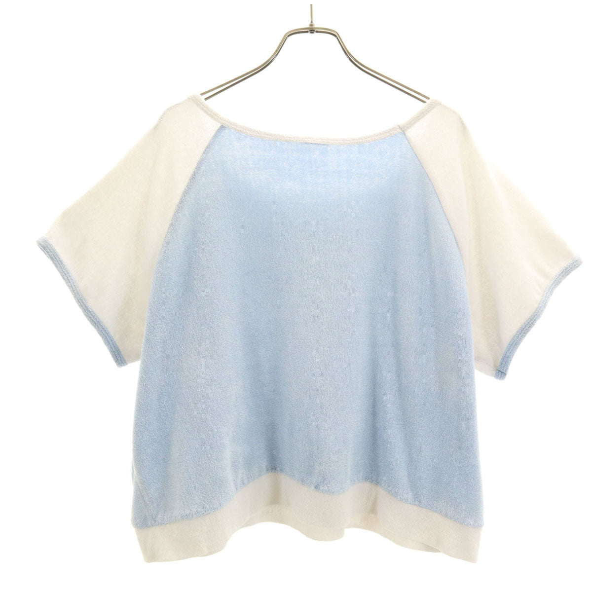 VINTAGE ヴィンテージ 80s 半袖 パイル地 カットソー 水色 レディース