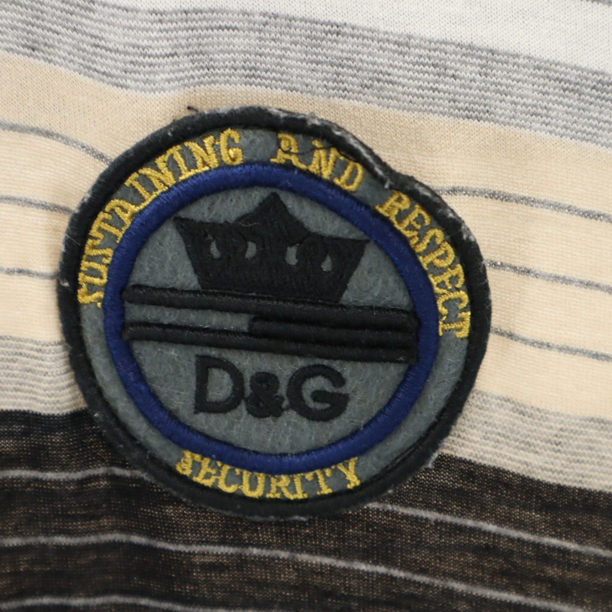 ディーアンドジー ドルチェアンドガッバーナ イタリア製 ボーダー柄 半袖 Tシャツ L ベージュ レディース