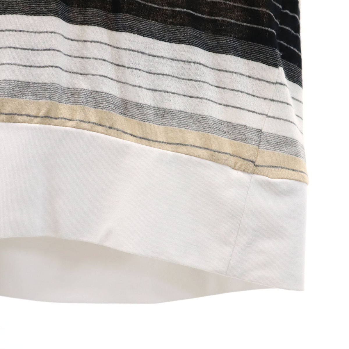 ディーアンドジー ドルチェアンドガッバーナ イタリア製 ボーダー柄 半袖 Tシャツ L ベージュ レディース