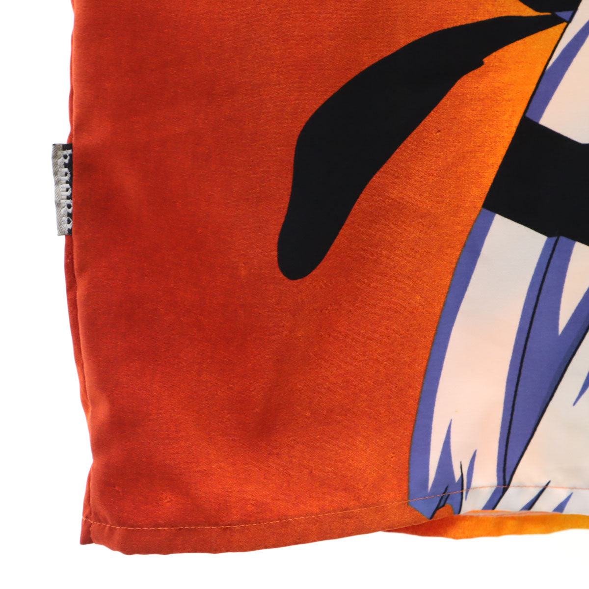 ROORA CLASSIC るろうに剣心 相楽左之助 半袖 オープンカラーシャツ 2XL オレンジ ビッグサイズ メンズ