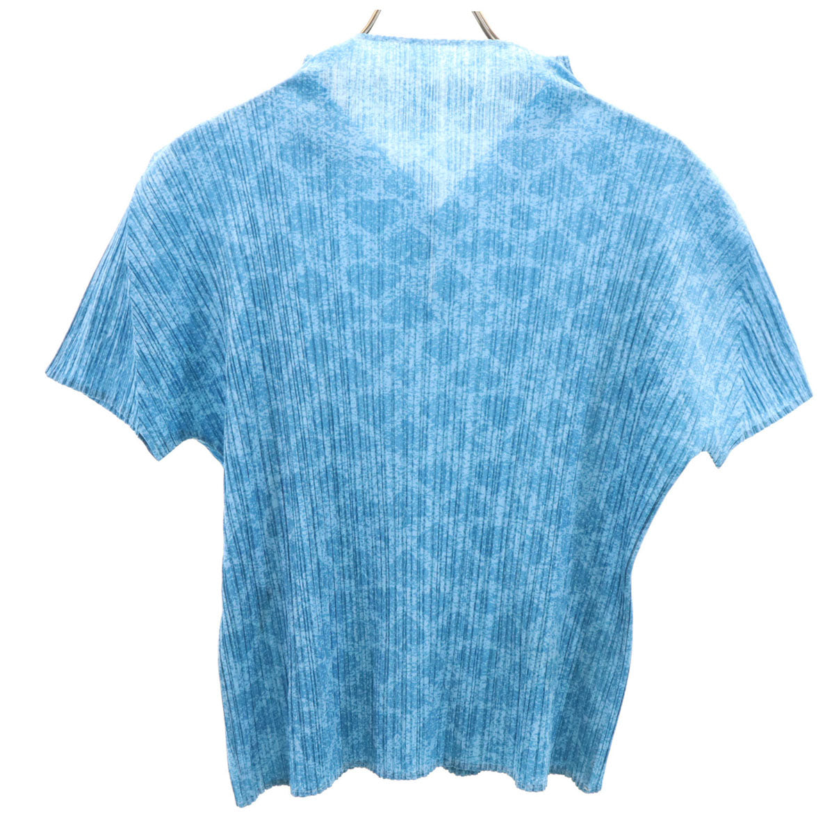 PLEATS PLEASE プリーツプリーズ 日本製 半袖 プリーツ カットソー 3 ブルー イッセイミヤケ レディース