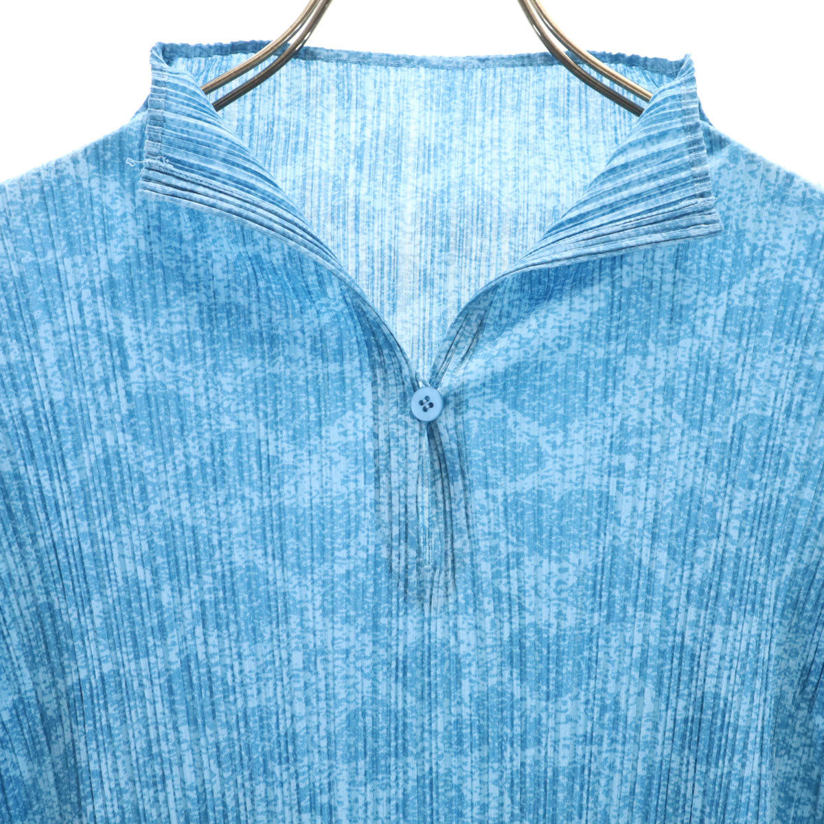 PLEATS PLEASE プリーツプリーズ 日本製 半袖 プリーツ カットソー 3 ブルー イッセイミヤケ レディース