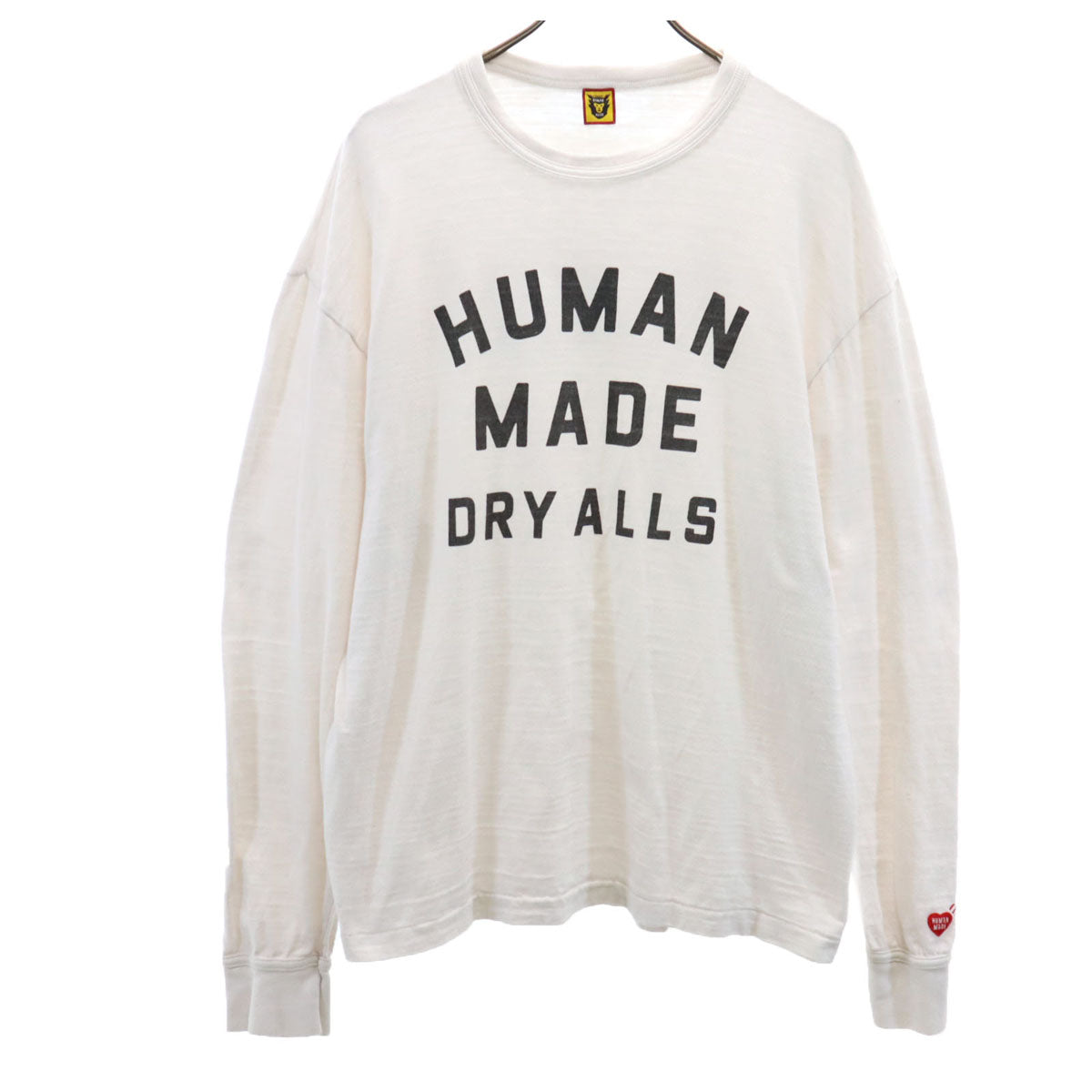 HUMAN MADE ヒューマンメイド 日本製 長袖 Tシャツ 2XL アイボリー ロンT メンズ