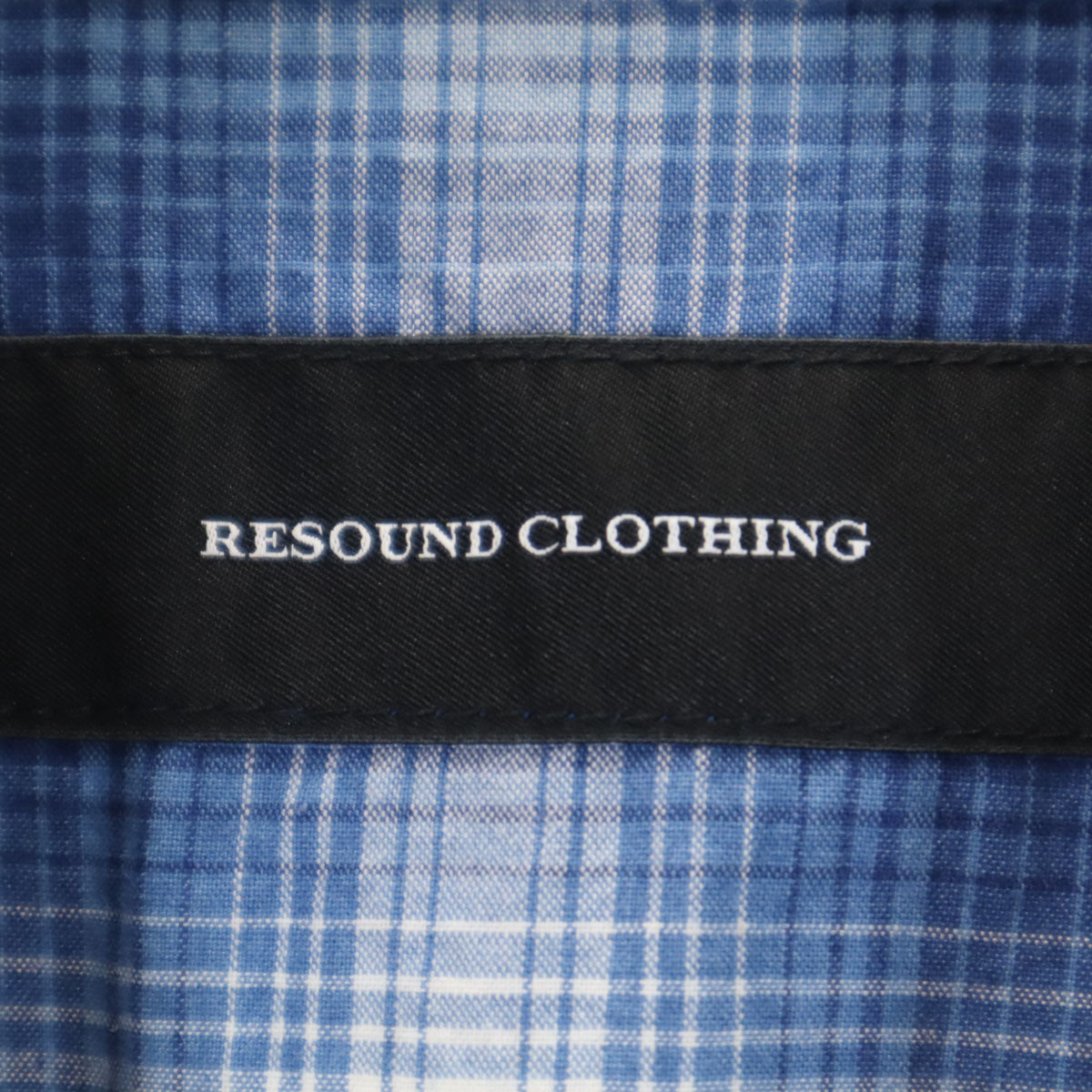 RESOUND CLOTHING リサウンドクロージング 日本製 チェック柄 長袖 ウエスタンシャツ 1 ブルー系 メンズ