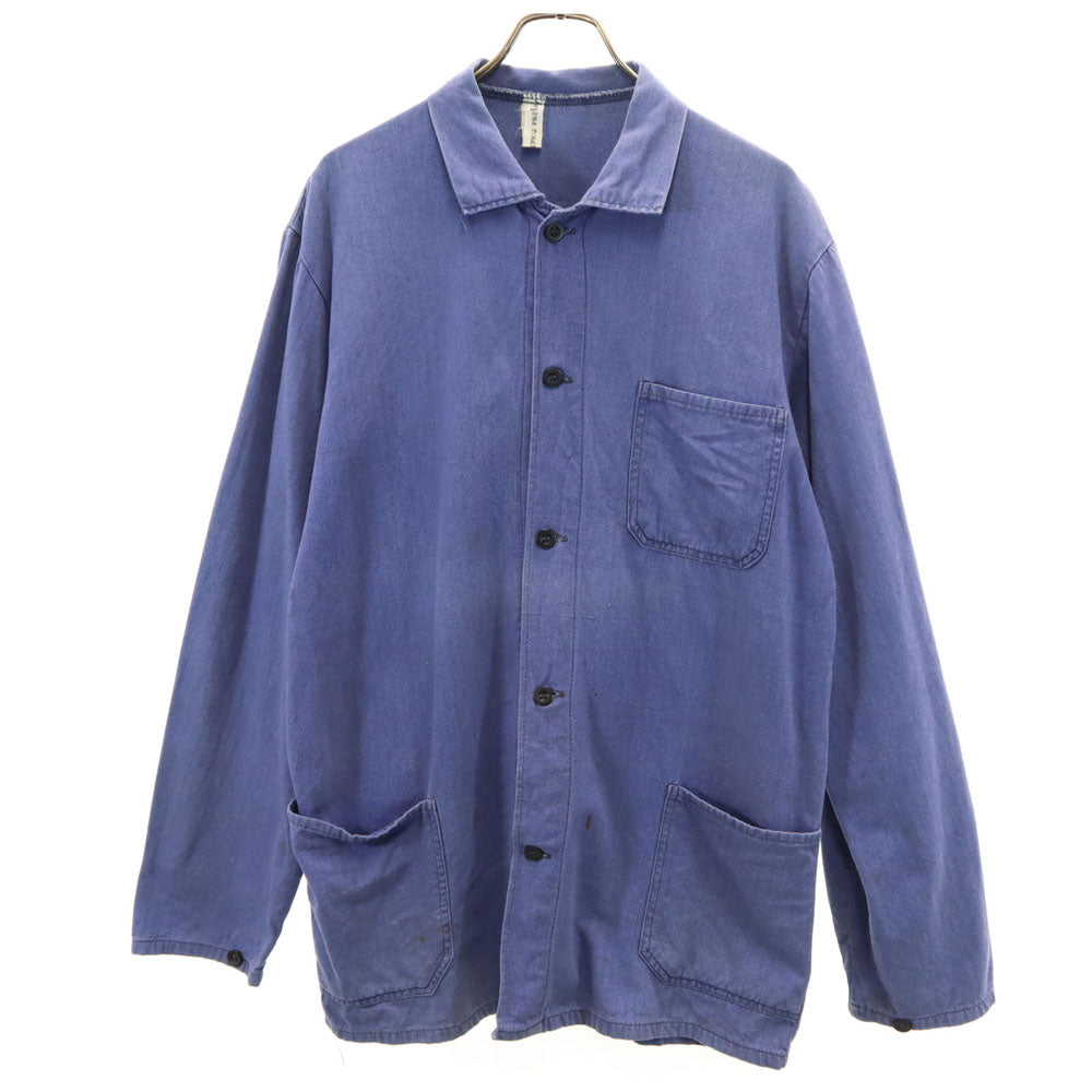 OZ KPT NALEPKU PRESOV 70s ヴィンテージ ヘリンボーン ユーロミリタリー ワークジャケット 紺紫 メンズ